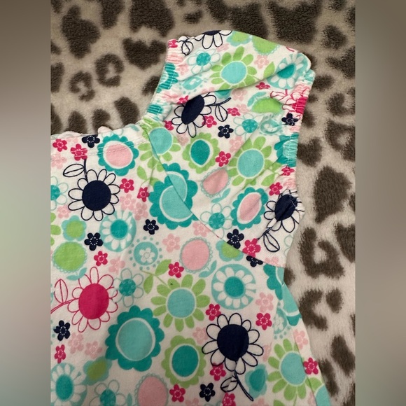 NWOT Jumping Beans Short Sleeve Floral Smocked Top in White Blue Size 4 Girls - Picture 15 of 17